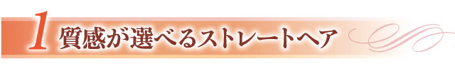 質感が選べるストレートヘア